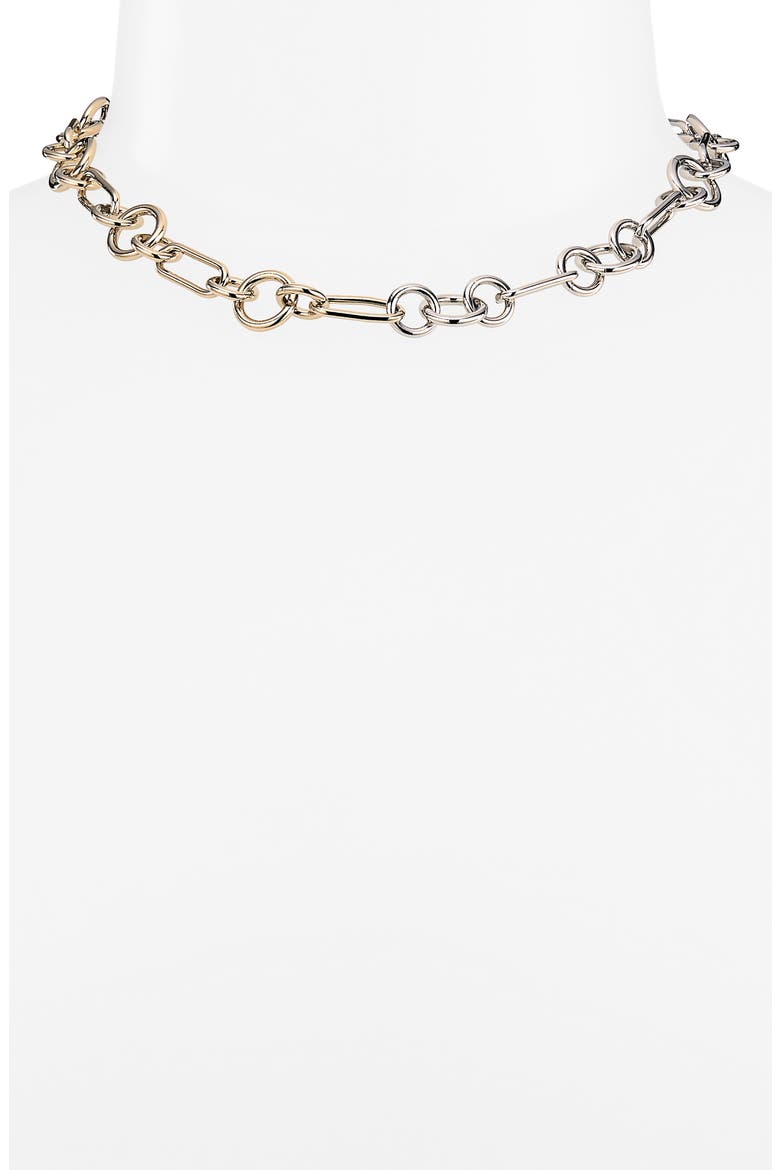 Scott Choker Necklace, Alternate, color, GOLD N PALLADIUM