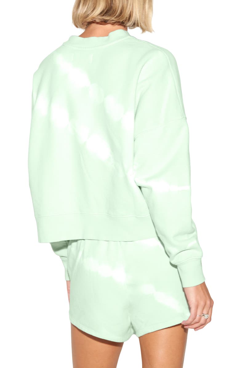 Spiritual Gangster Palisades Shibori Crewneck Cotton Sweatshirt, Alternate, color, 