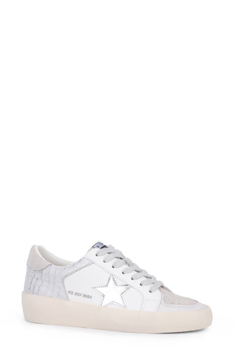 Kenna Croc Embossed Leather Sneaker (Women)