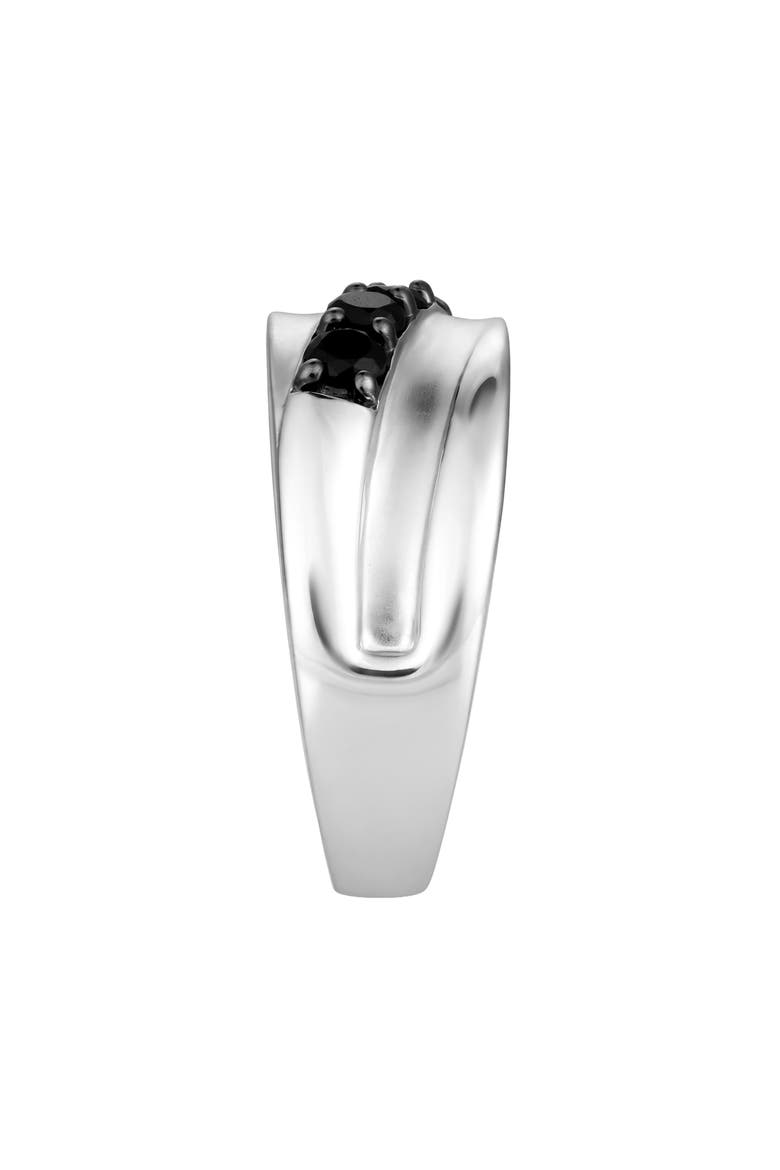 Kage 0.5CT Diagonal Black Spinel Ring 925 Silver, Alternate, color, Sterling Silver