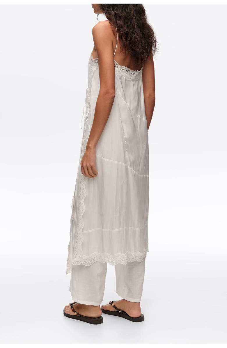 Bimba y Lola Off-White Lace Skirt-Trouser Hybrid, Alternate, color, Off White