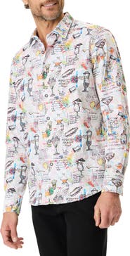 Robert Graham Sauced Printed Knit Shirt