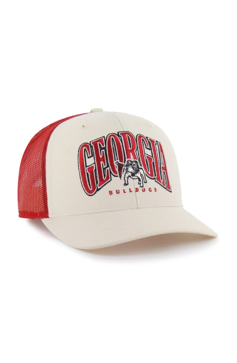 '47 Men's '47 Natural Georgia Bulldogs Drawbridge Trucker Adjustable Hat, Alternate, color, Natural