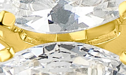 Cz By Kenneth Jay Lane Marquise Cubic Zirconia Hoop Earrings In Cubic Zirconia/goldtone