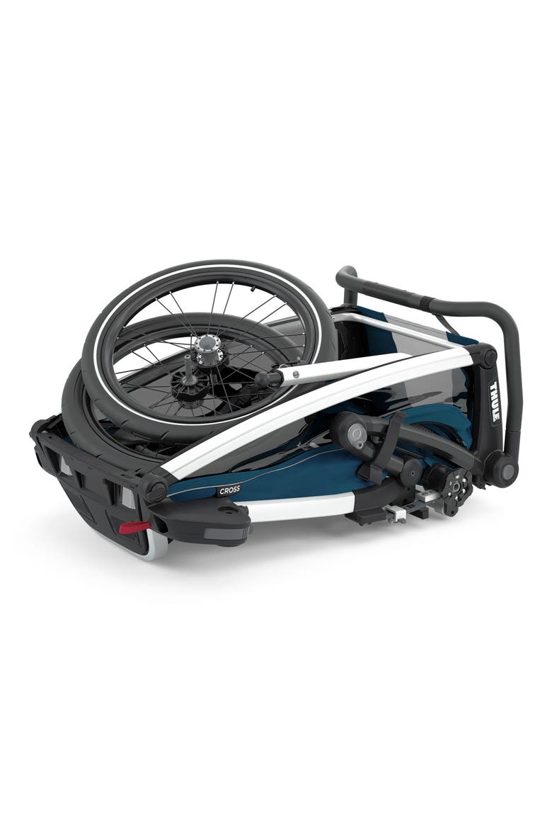 Chariot Cross 1 Multisport Cycle Trailer/Stroller, Alternate, color, MAJOLICA BLUE