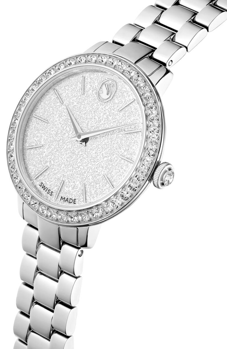 Swarovski Matrix Bracelet Watch, 30mm, Alternate, color, Silver