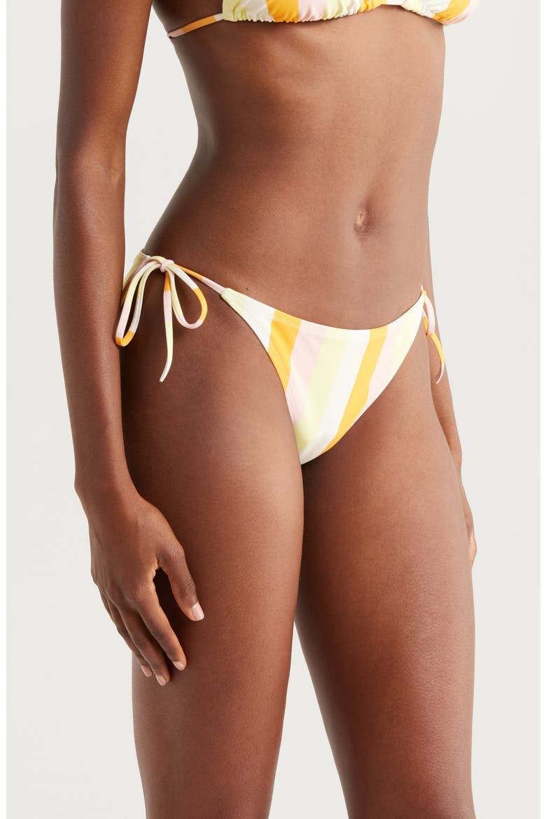 The Iris Side Tie Bikini Bottoms, Alternate, color, SOLEIL STRIPE