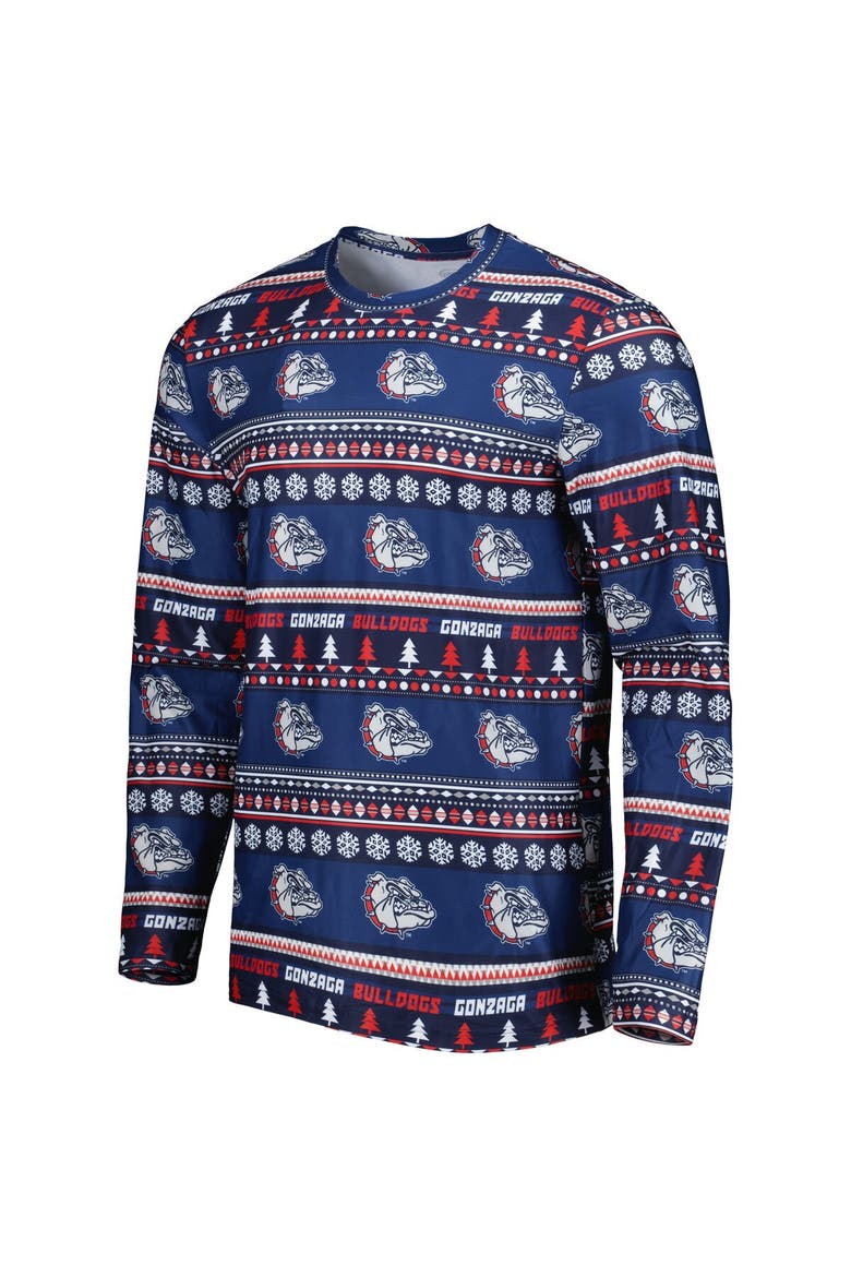 Men's Concepts Sport Navy Gonzaga Bulldogs Swivel Long Sleeve T-Shirt & Pants Sleep Set, Alternate, color, Navy