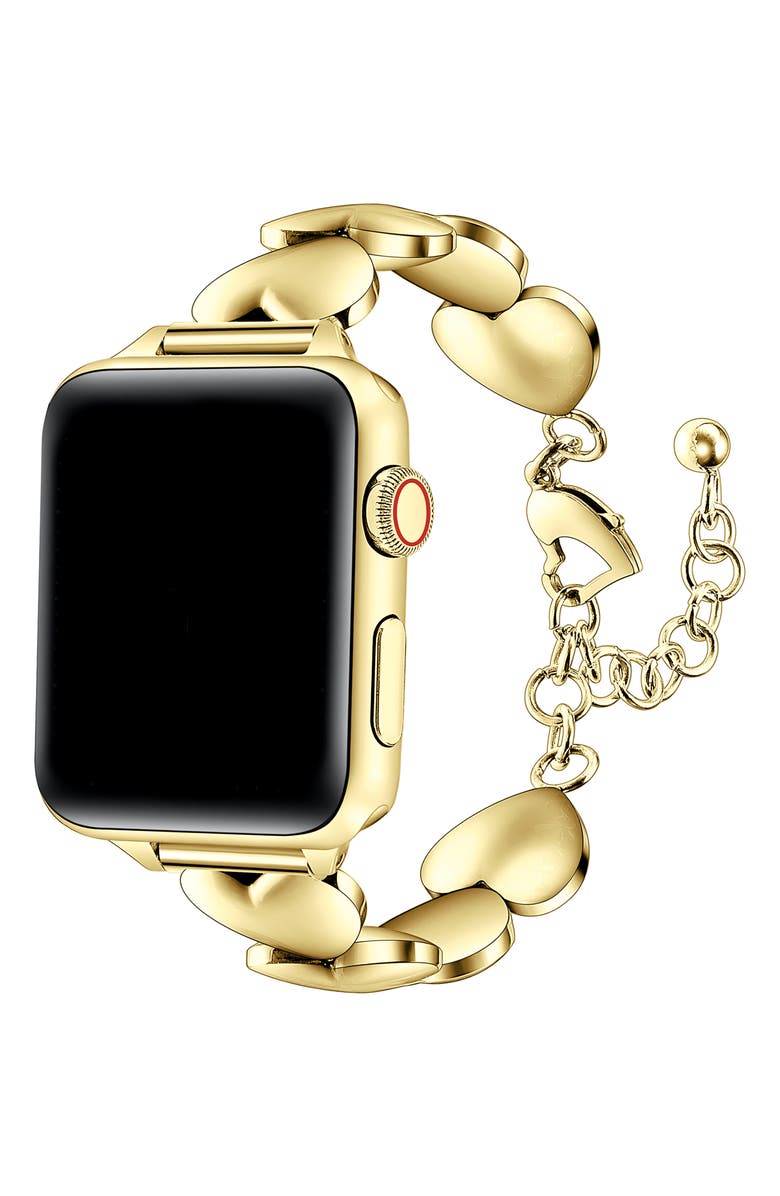 Posh Tech Lover Heart Bracelet, Alternate, color, Gold