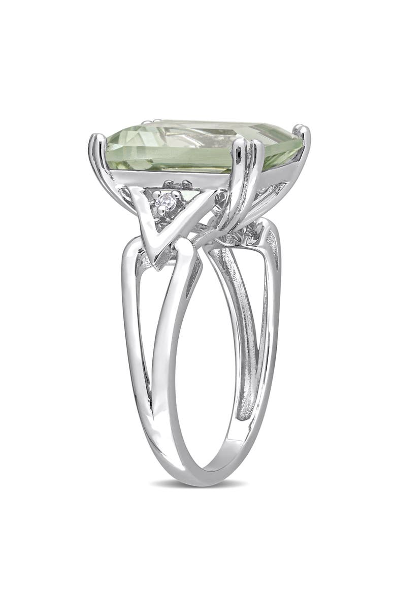 Gemstones & White Topaz Cocktail Ring, Alternate, color, Green Quartz