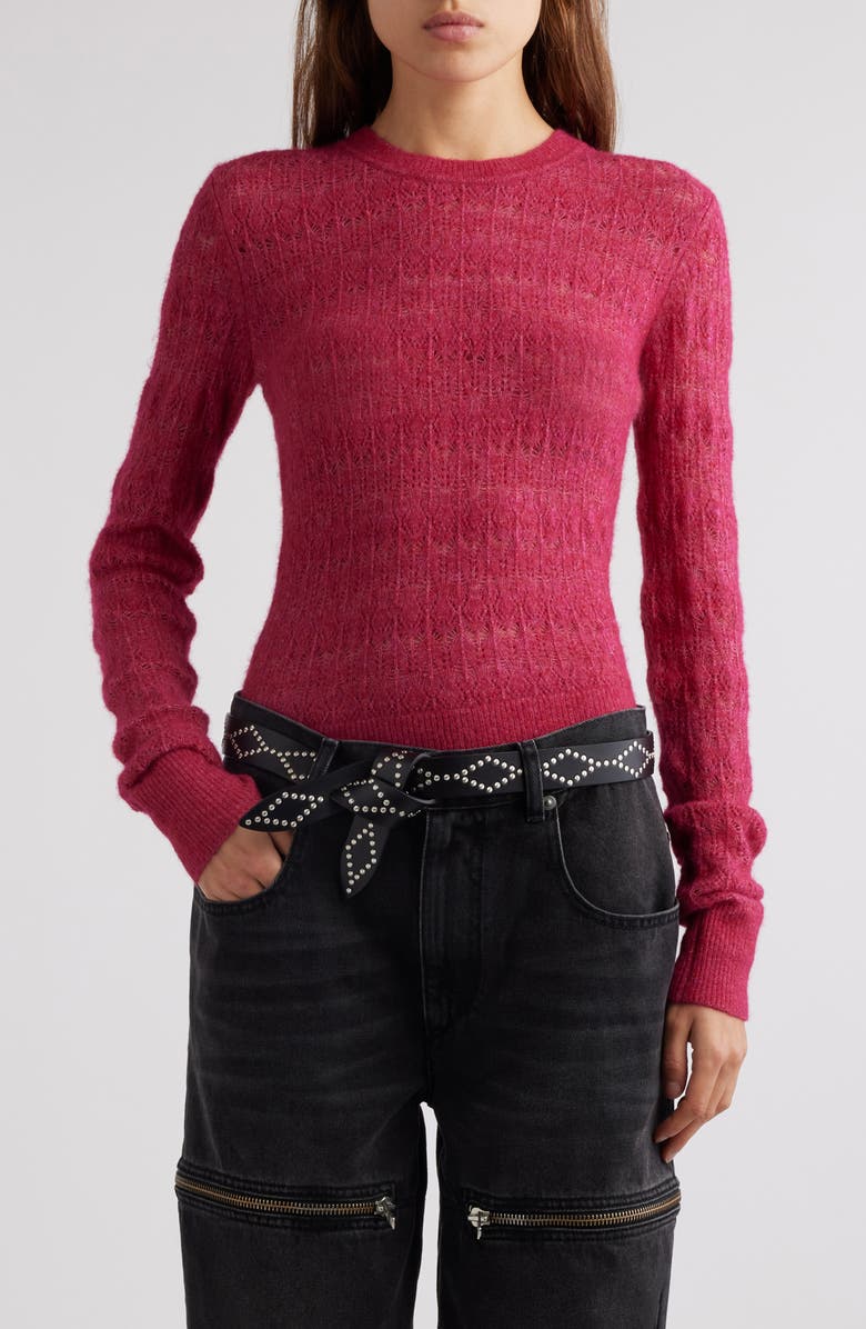 Isabel Marant Étoile Acia Alpaca Blend Sweater, Main, color, Raspberry