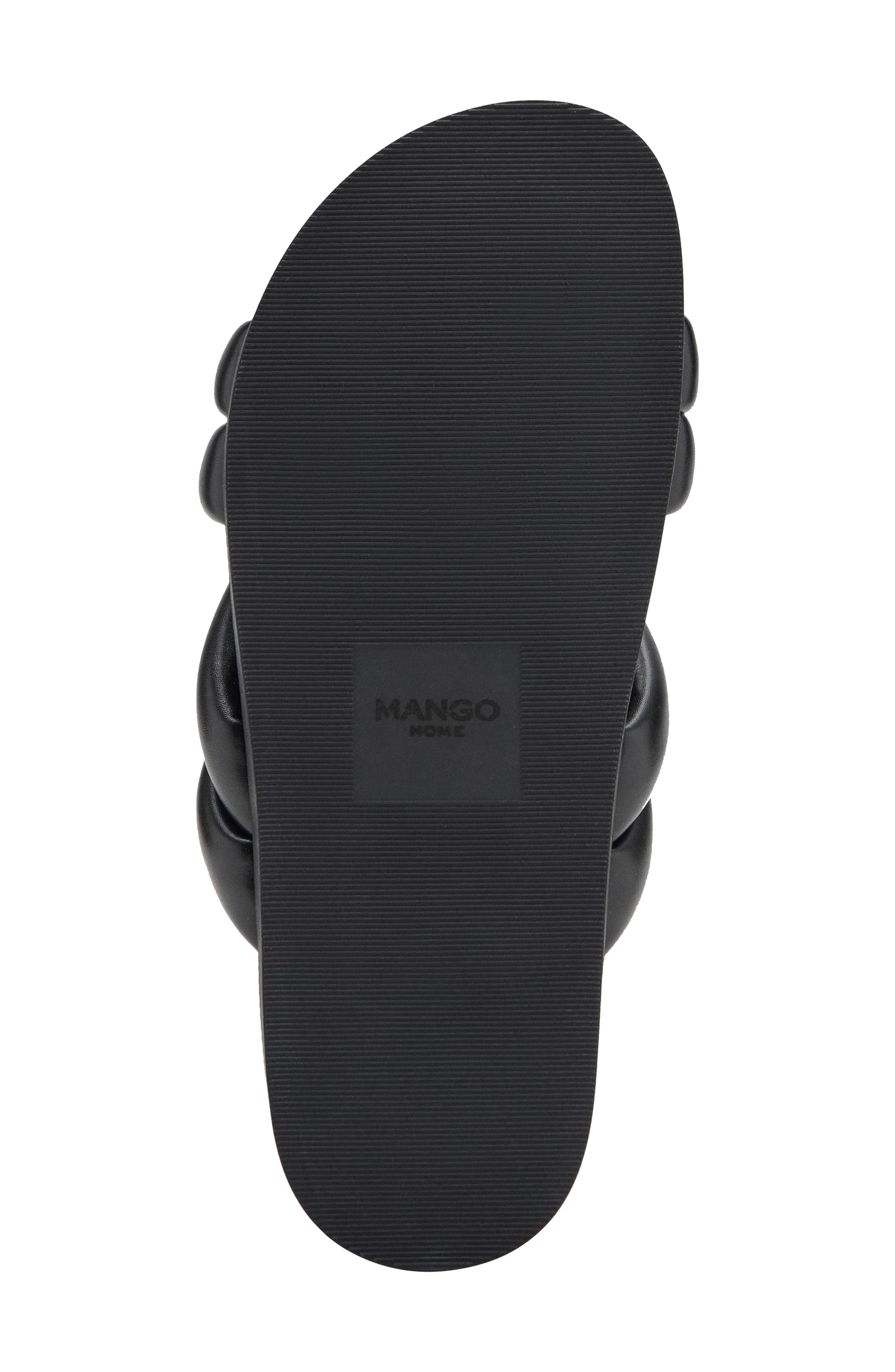MANGO Padded Crisscross Strap Slide Sandal, Alternate, color, Black