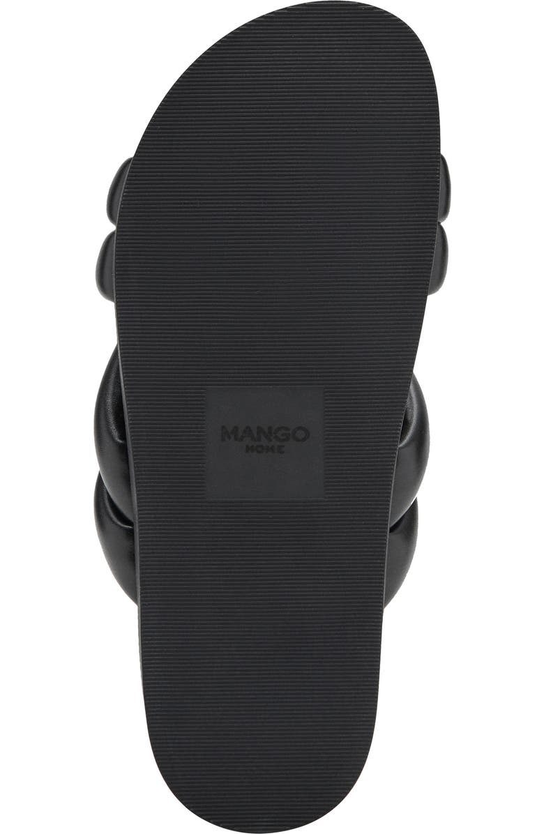 MANGO Padded Crisscross Strap Slide Sandal, Alternate, color, Black