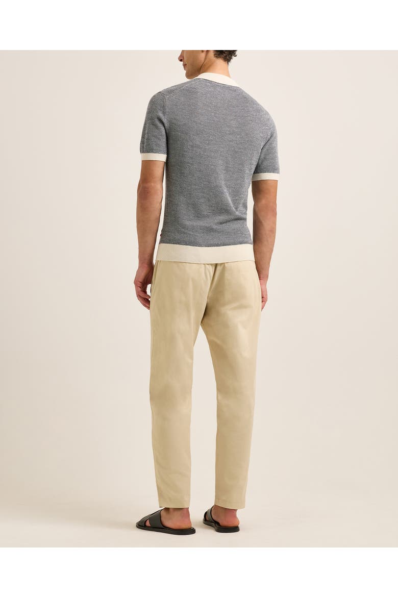 Horton Merino Tailored-Fit Polo Shirt, Alternate, color, Charcoal/White Sand