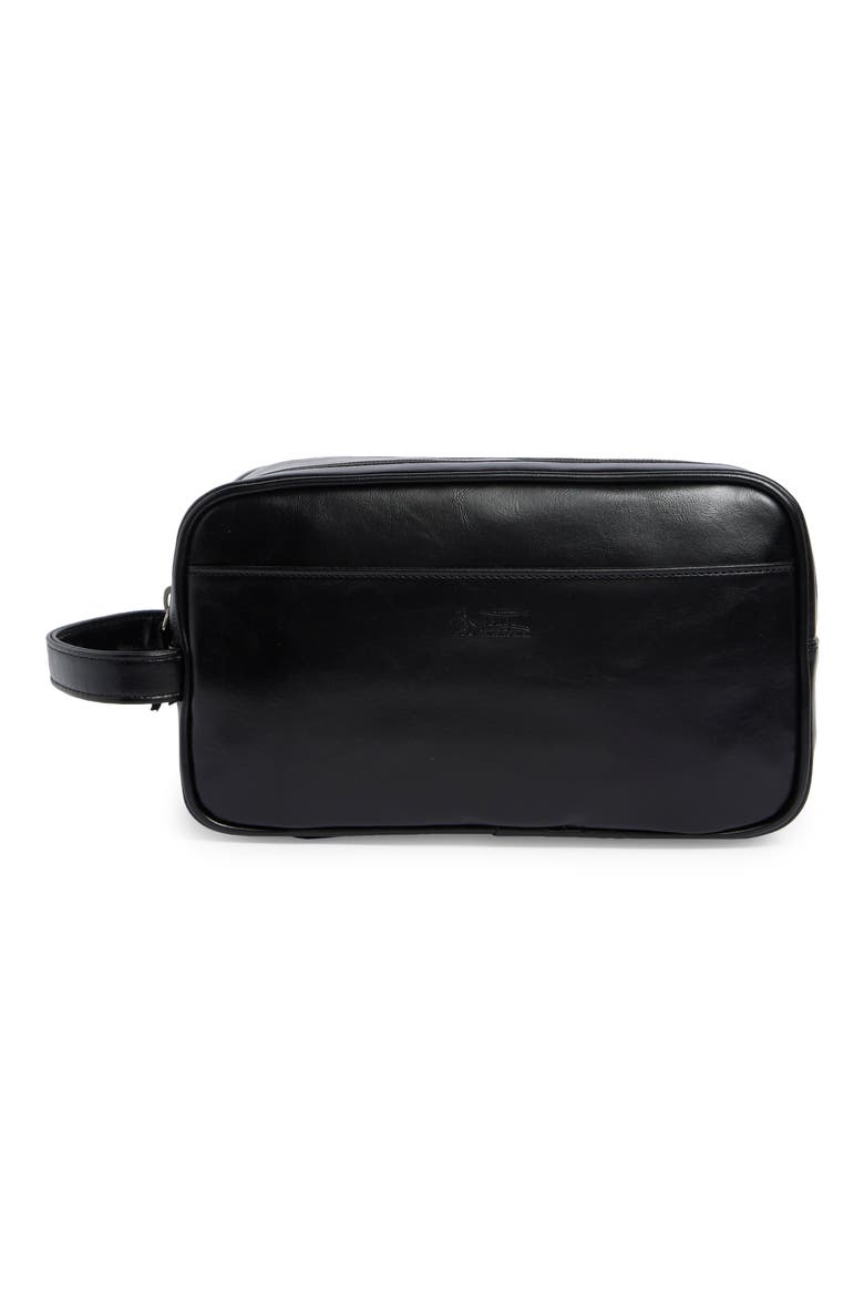 Double Zip Travel Dopp Kit, Main, color, BLACK