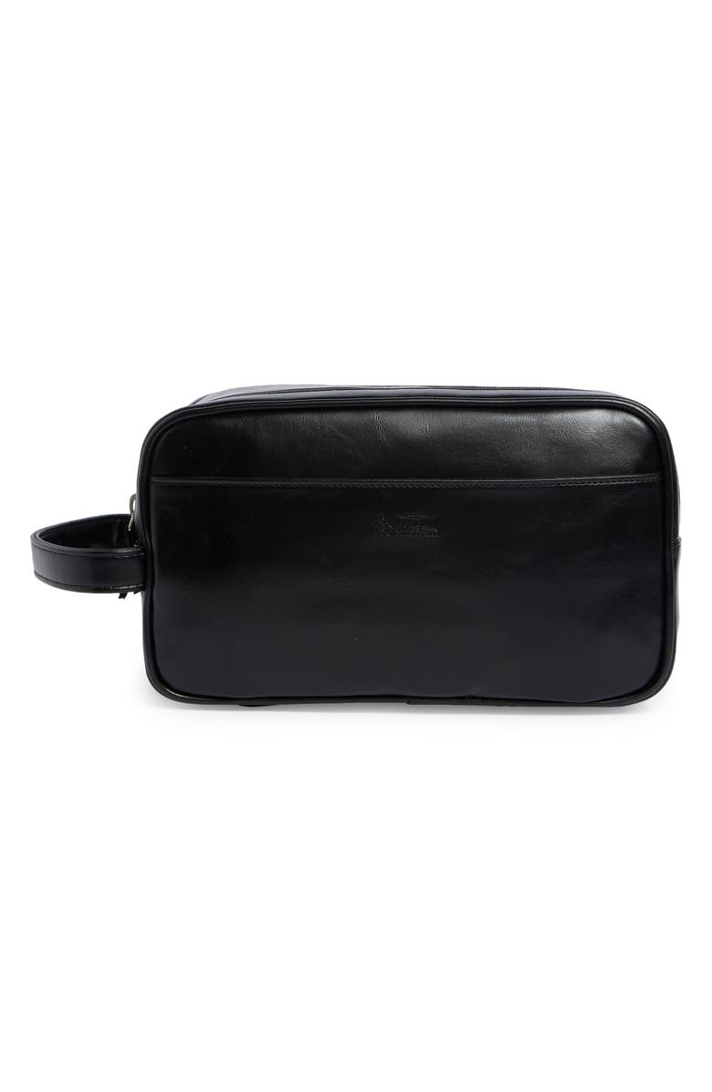 Original Penguin Double Zip Travel Dopp Kit, Main, color, Black