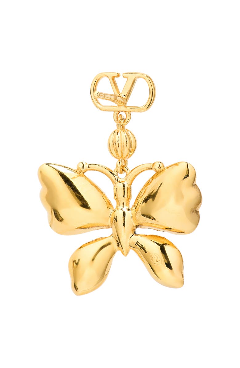 Valentino Garavani Enamel Butterfly Earrings, Alternate, color, Gold