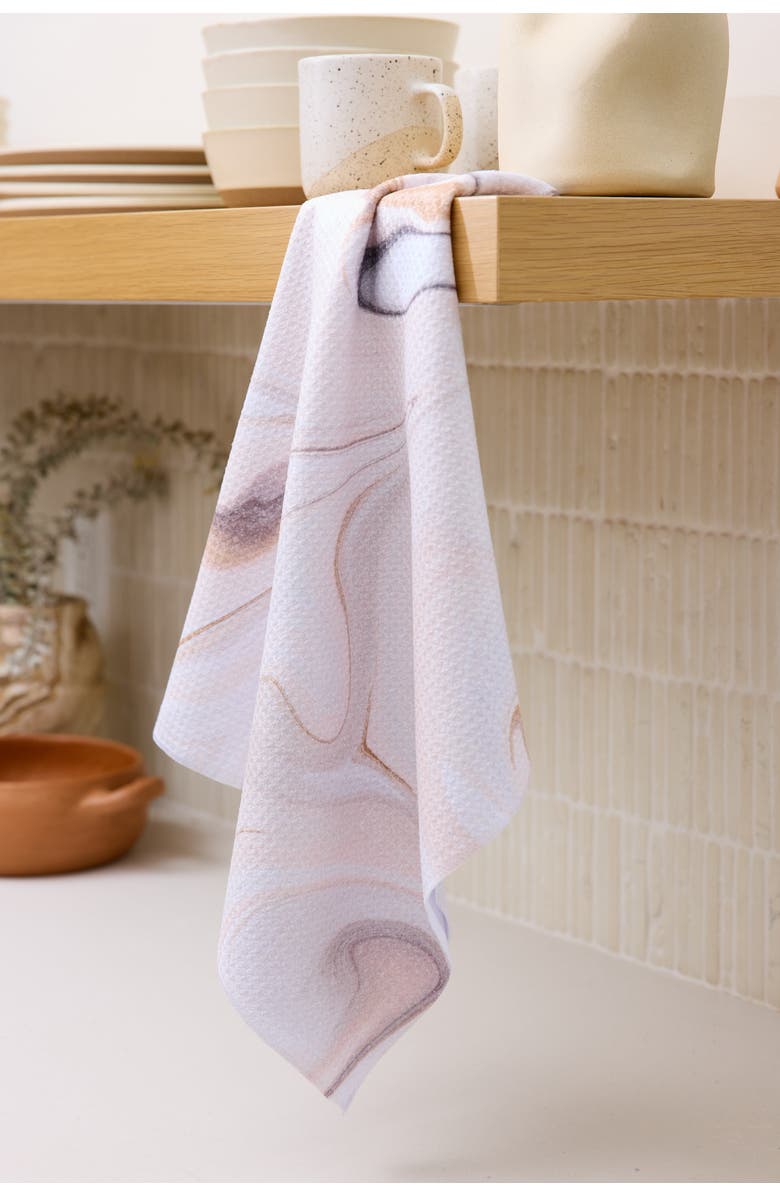 Geometry Kitchen Tea Towel Set, Alternate, color, Choco Mocha