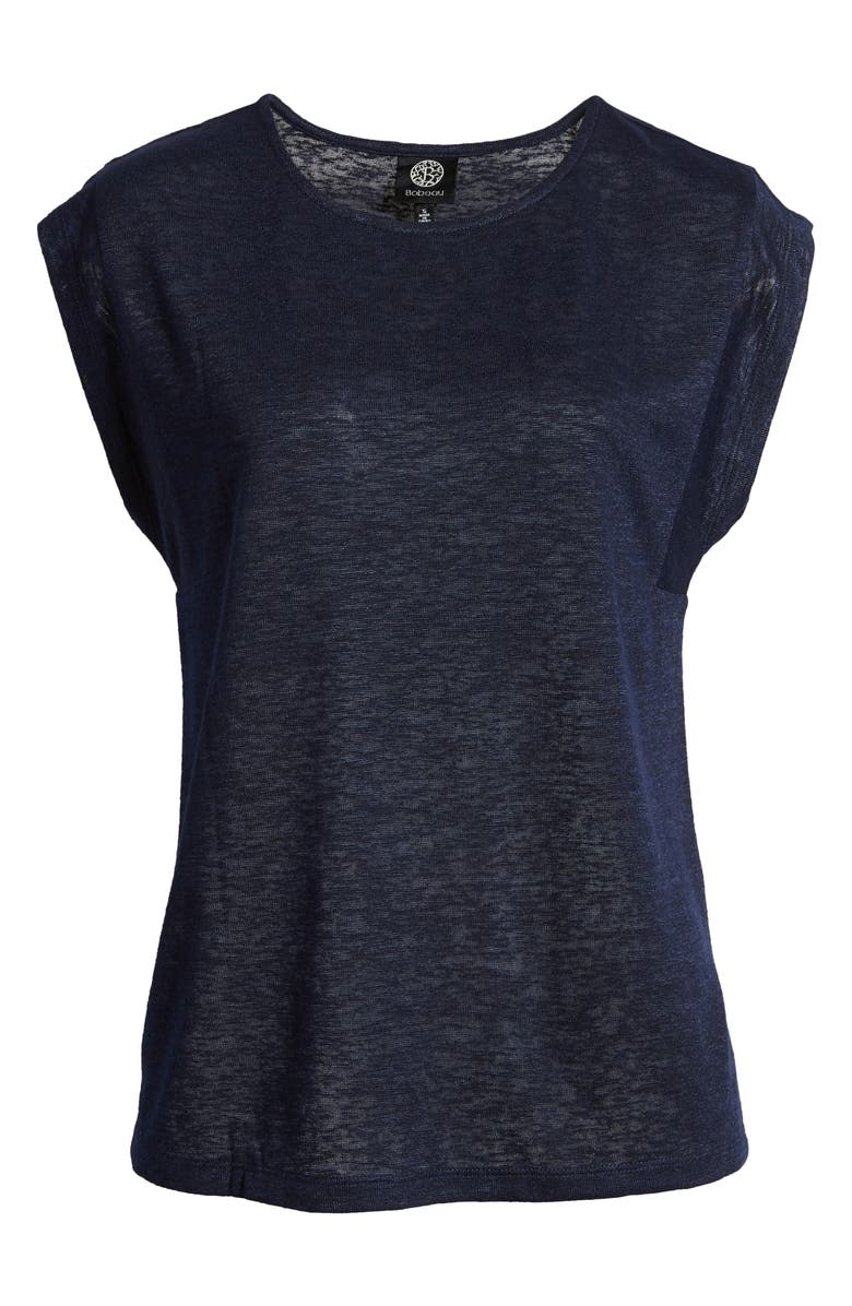 Bobeau Cap Sleeve Knit Top, Alternate, color, 