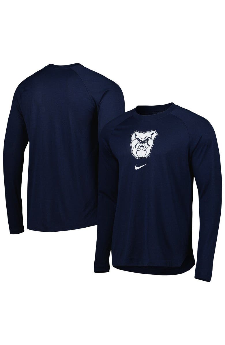 Nike Men's Nike Navy Butler Bulldogs Spotlight Raglan Performance Long Sleeve T-Shirt, Main, color,