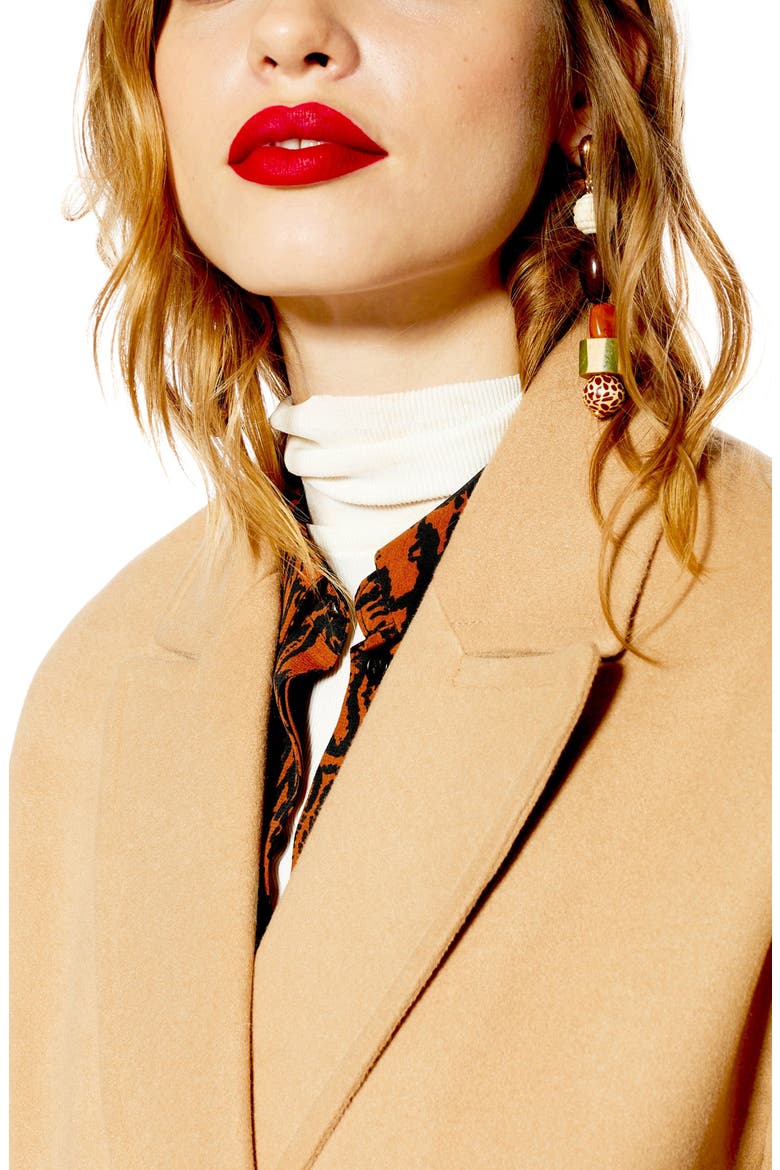 Frankie Double Breasted Coat, Alternate, color, CAMEL