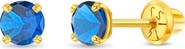 In Season Jewelry 14k Pronged Simulated Birthstone Earrings