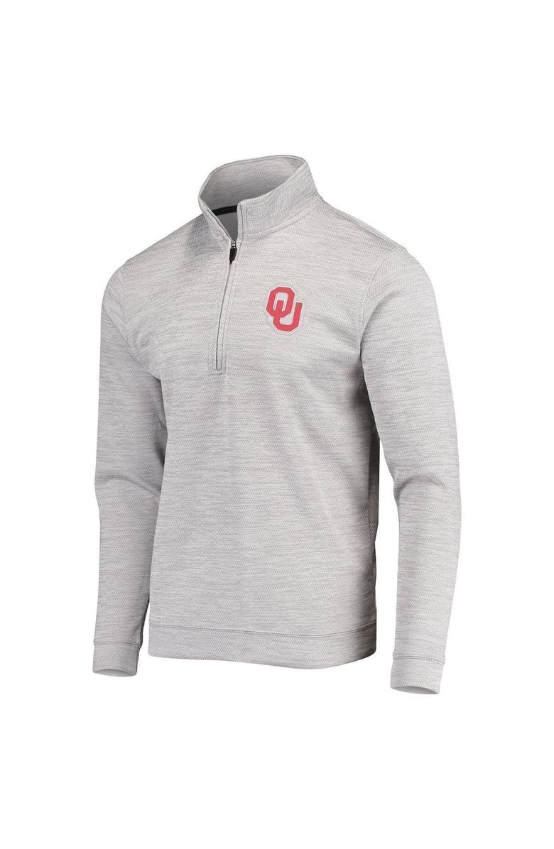 TOP OF THE WORLD Men's Top of the World Gray Oklahoma Sooners Textured Ambush 1/2-Zip Jacket, Alternate, color,