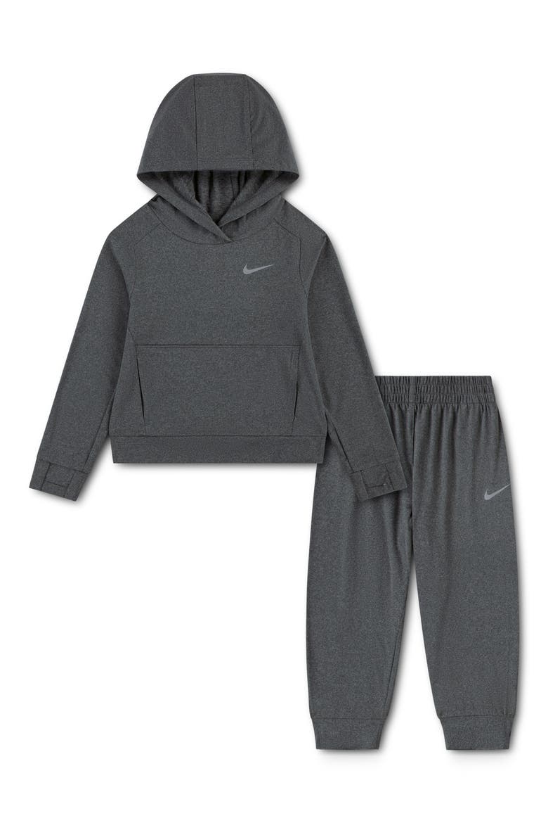 Kids' Sunset Knit Hoodie & Pants Set, Main, color, BLACK HEATHER