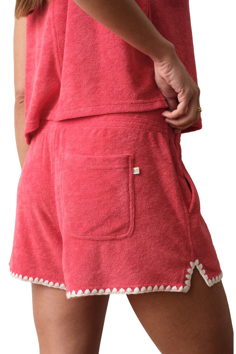 Beach Terry Shorts, Alternate, color, RED