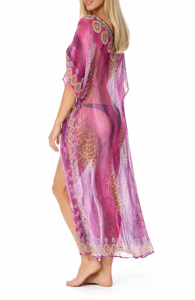 RANEES Ombré Mixed Print Longline Duster, Alternate, color, Purple