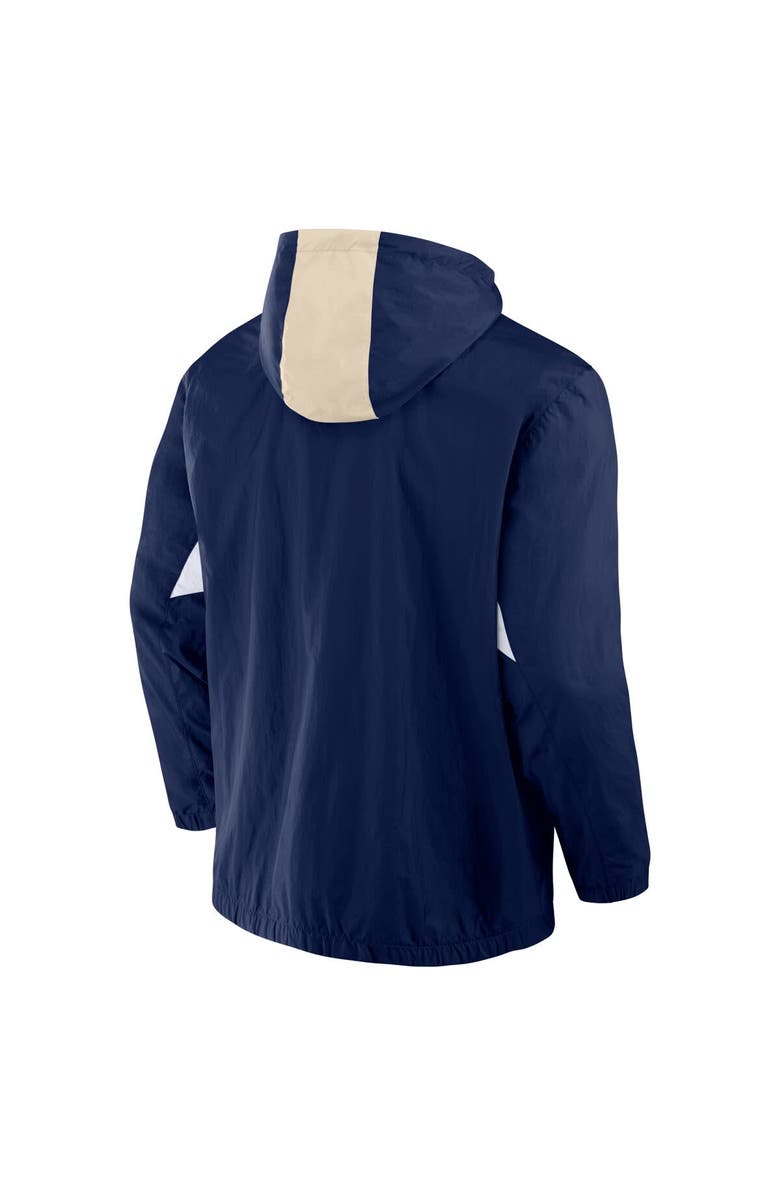 FANATICS Men's Fanatics Navy Philadelphia Union Free Kick Woven Quarter-Zip Hoodie Jacket, Alternate, color, Navy