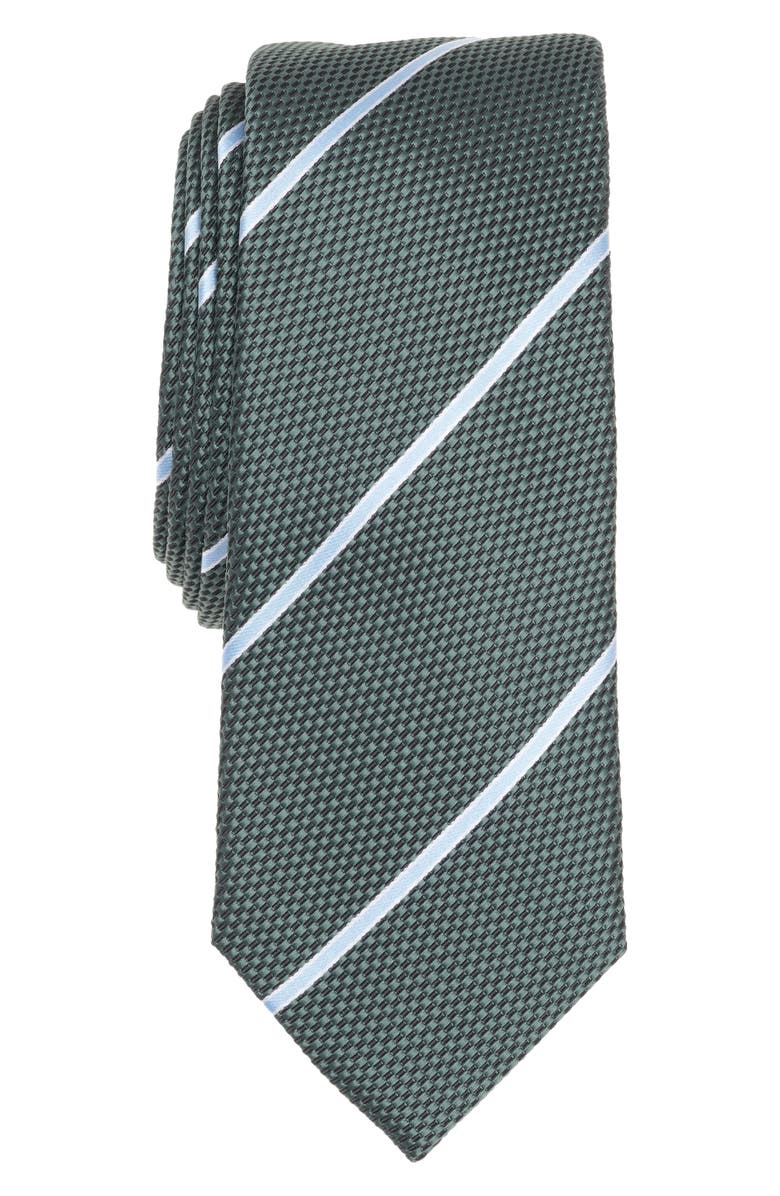 Original Penguin Carow Stripe Tie, Main, color, Hunter