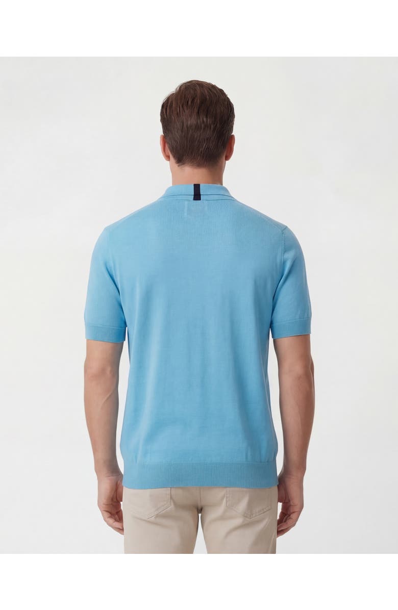 Lords of Harlech Mens Merino Silk Cashmere Polo, Alternate, color, Teal