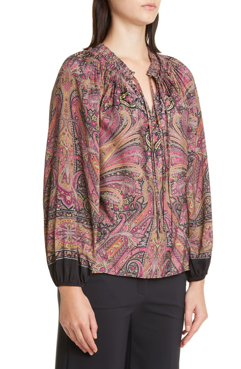 KOBI HALPERIN Jody Print Peasant Blouse, Alternate, color, 
