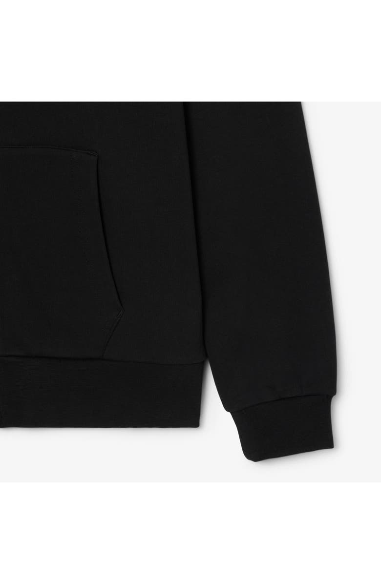 Lacoste Lightweight Cotton Fleece Zip Hoodie, Alternate, color, Black