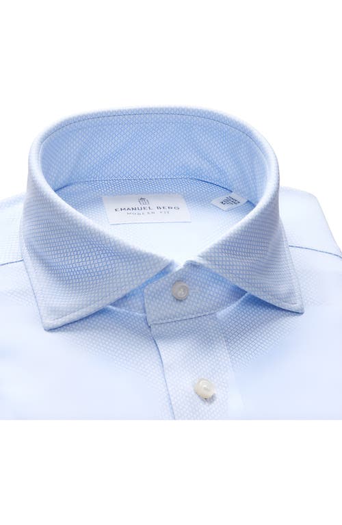 Emanuel Berg 4flex Stretch Modern Fit Geometric Print Knit Dress Shirt