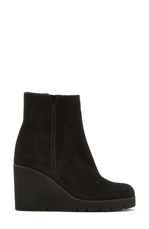 La Canadienne Go Suede Wedge Ankle Booties In Black