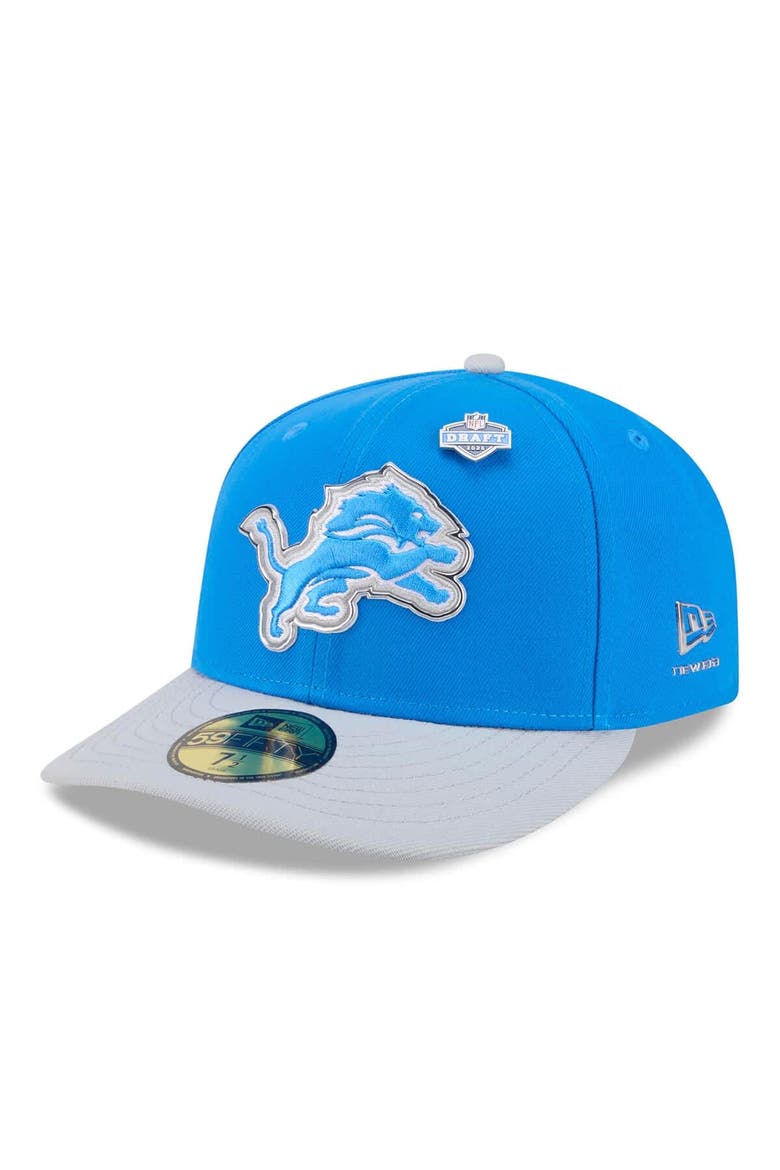 Men's New Era  Blue/Silver Detroit Lions 2026 NFL Draft Pre-Curved 59FIFTY Fitted Hat, Main, color, Blue