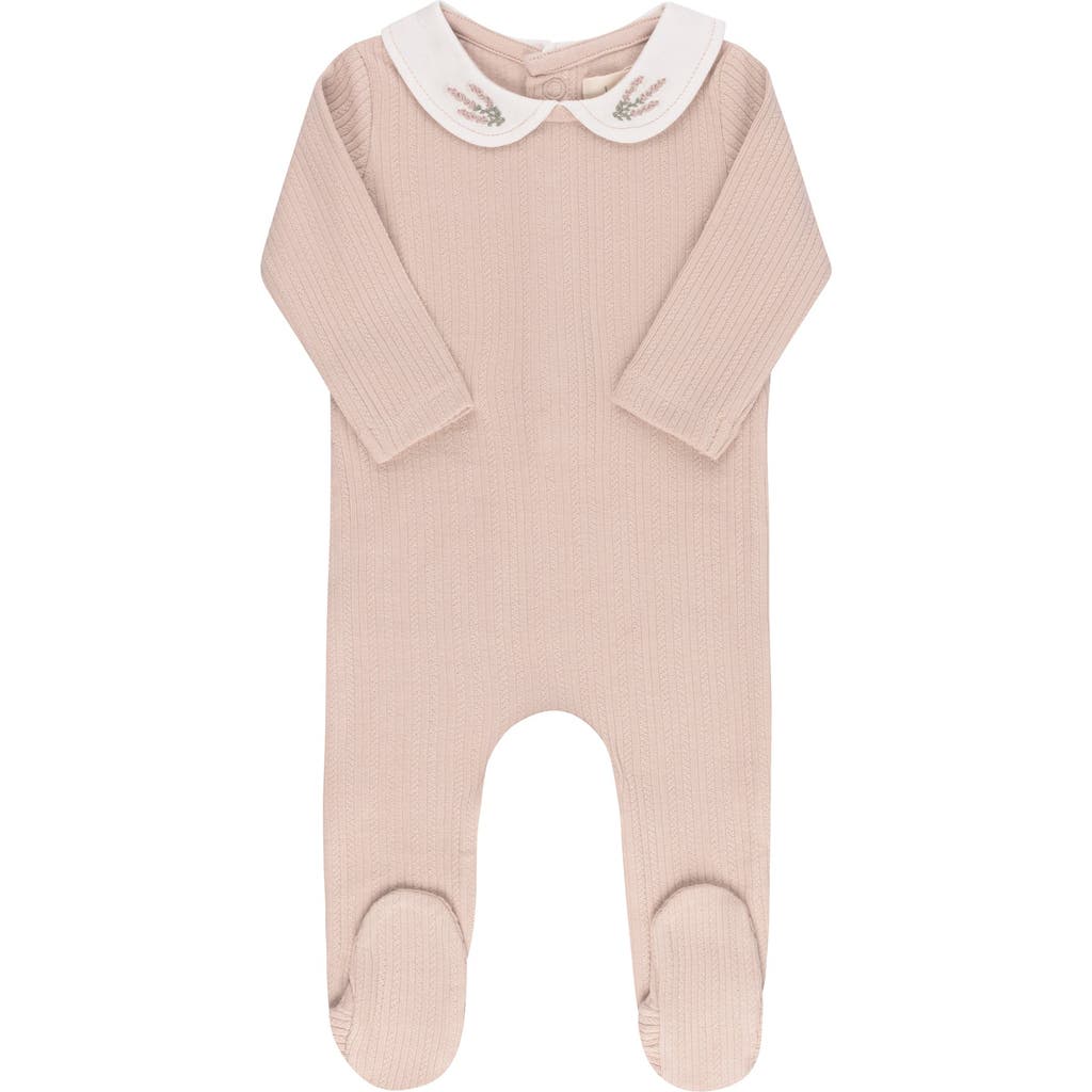 Ely's & Co. Organic Cotton Embroidered Collar Collection In Pink
