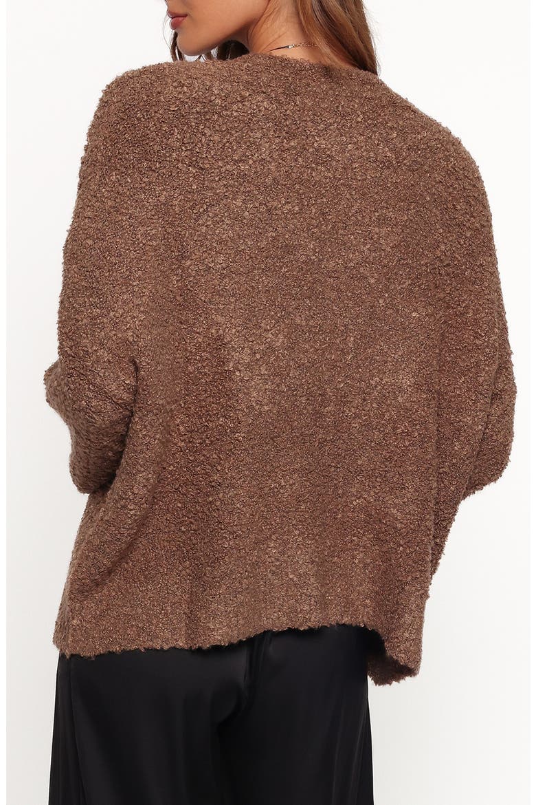 Freida Boucle Knit Sweater, Alternate, color, BROWN
