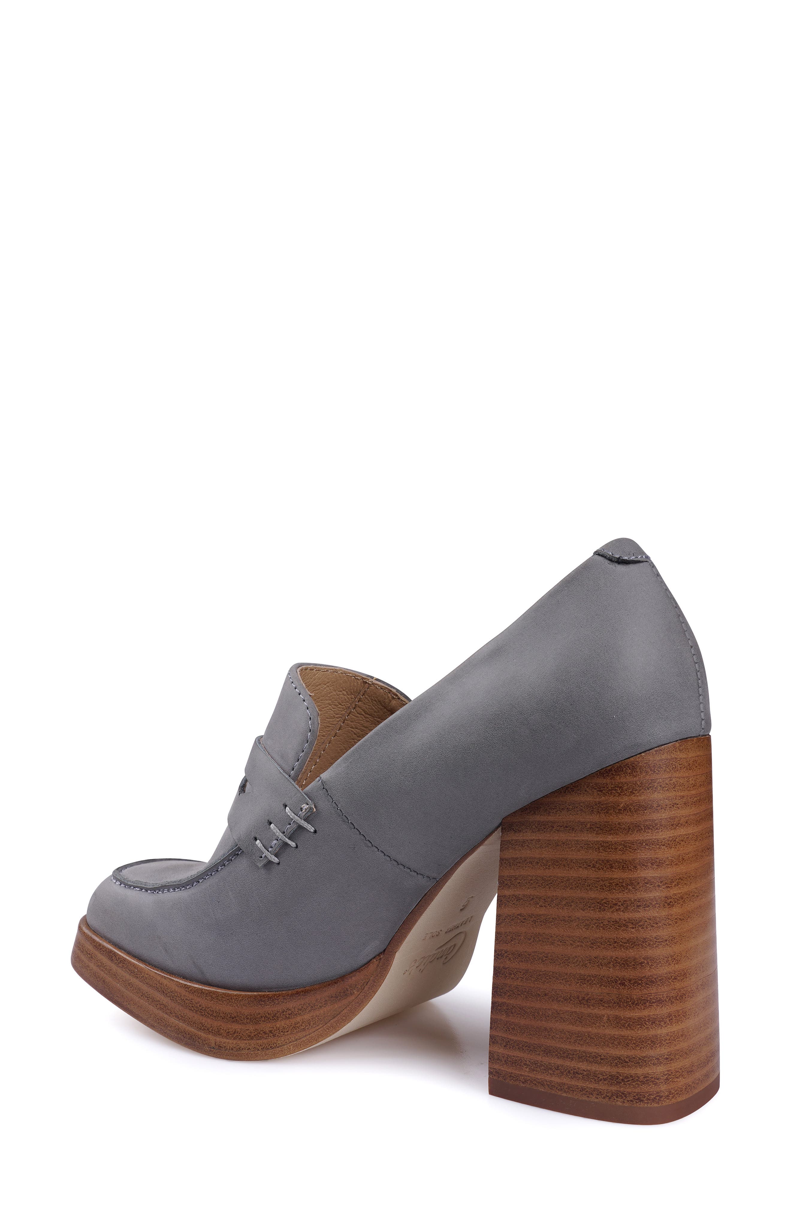 Hiss Platform Loafer Pump, Alternate, color, DUSTY BLUE