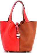 Pre-Owned Hermes Picotin Lock Bag Bicolor Clemence MM