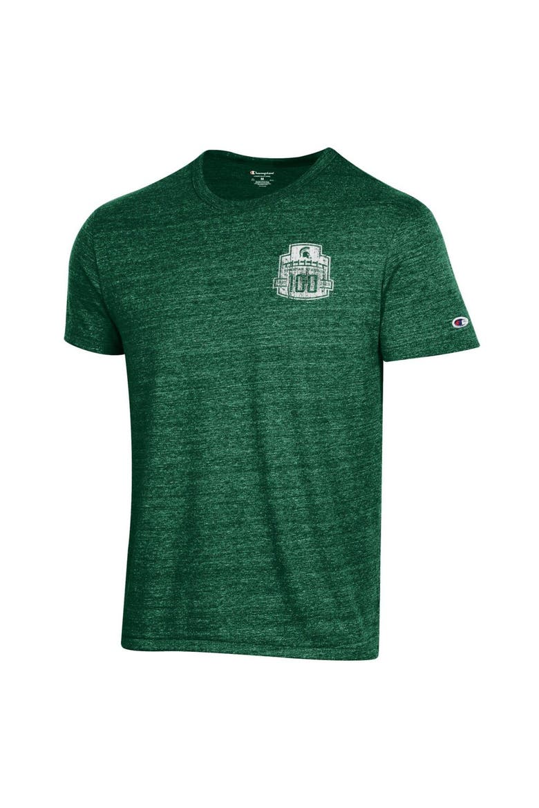 Men's Champion  Green Michigan State Spartans 100th Anniversary Spartan Stadium T-Shirt, Alternate, color, Green