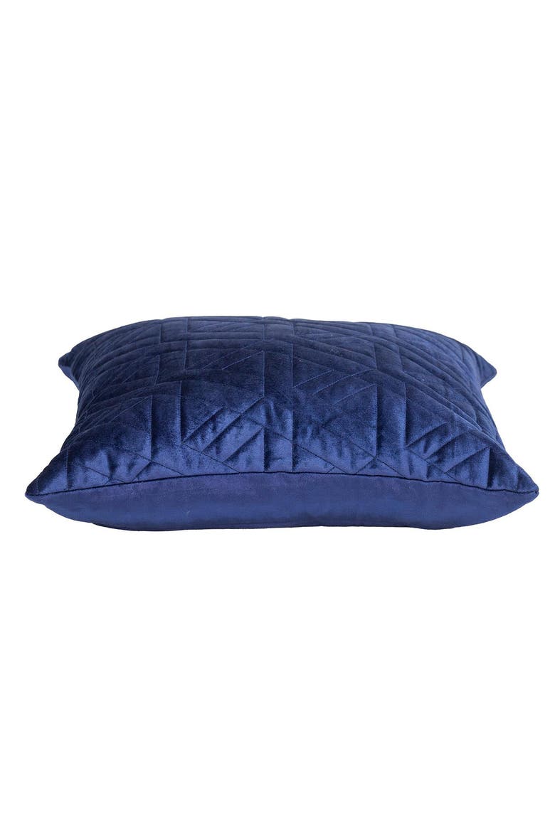 Delta Topstitched Throw Pillow, Alternate, color, BLUE