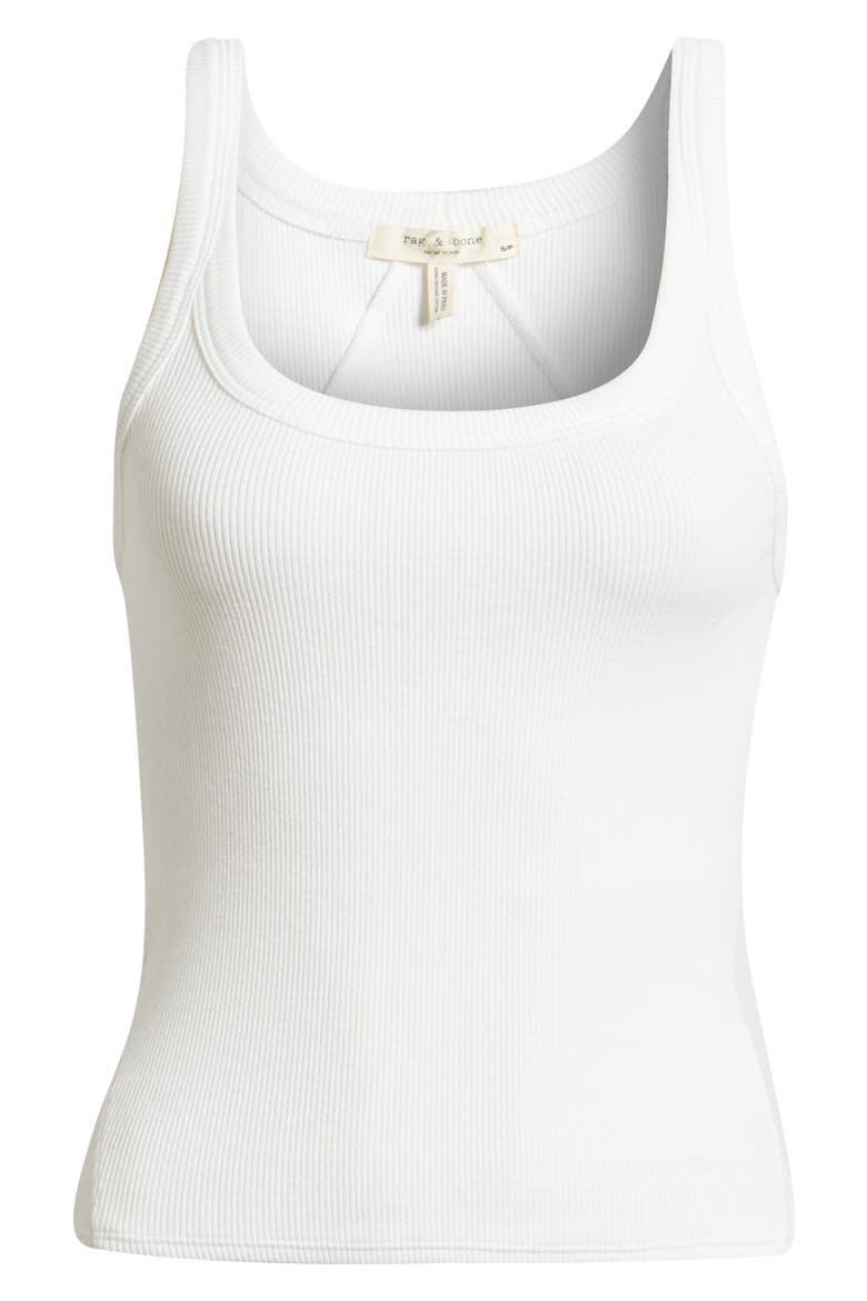 The Essential Rib Tank, Alternate, color, WHITE