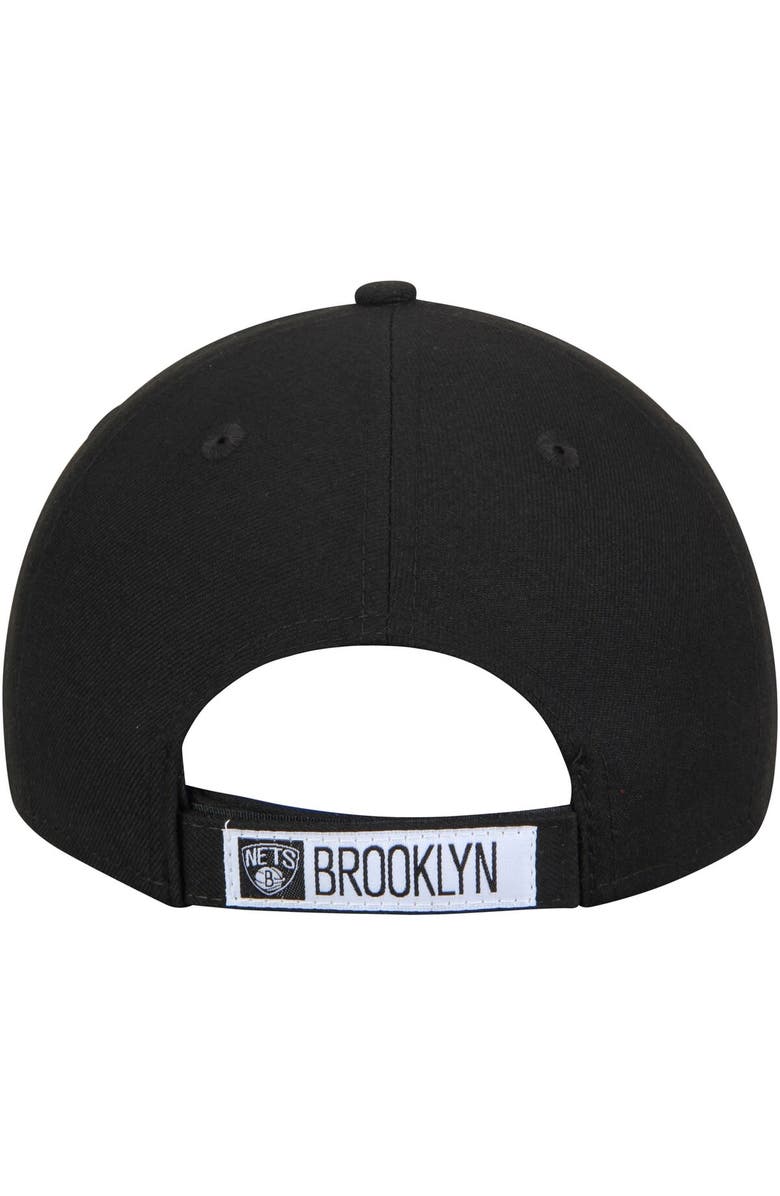 New Era Men's New Era Black Brooklyn Nets Official Team Color 9FORTY Adjustable Hat, Alternate, color, 