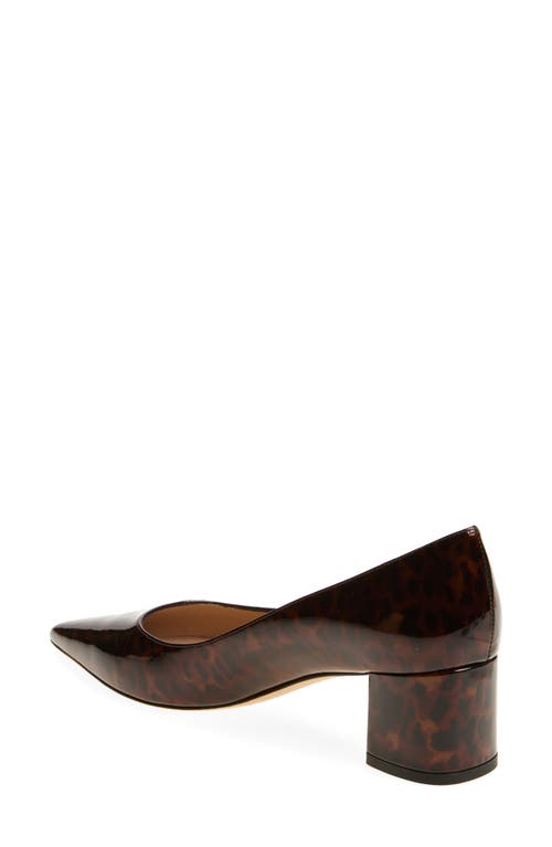 Stuart Weitzman Stuart Power 50 Block Heel Pump In Dark Brown Tortise