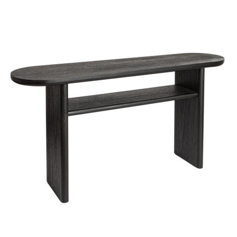 Sturdy Firwood Console Table, Black