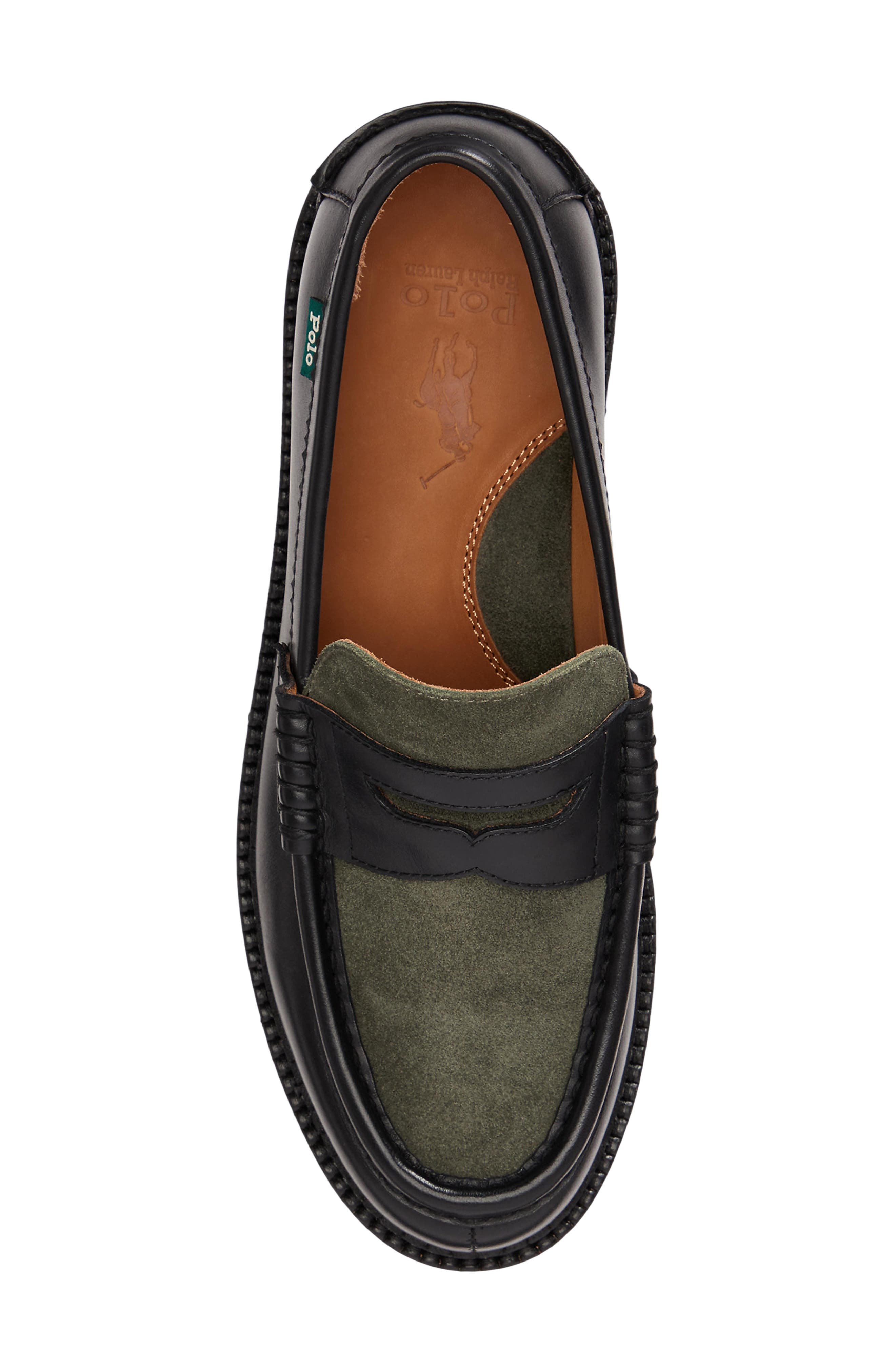 Jett Penny Loafer, Alternate, color, BLACK/ OLIVE