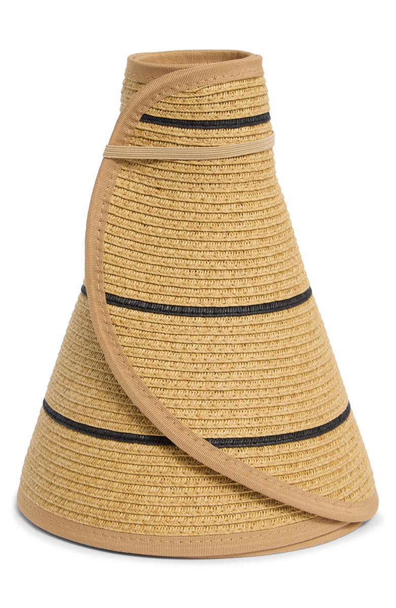 LSPACE Jess Packable Straw Sun Hat, Alternate, color, Natural/ Black